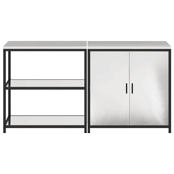 Køkkenopbevaringssæt HATTEM 2 pcs Sølv Rustfrit stål