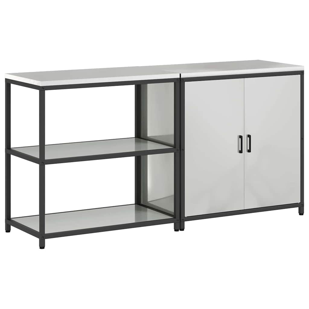 Køkkenopbevaringssæt HATTEM 2 pcs Sølv Galvaniseret stål