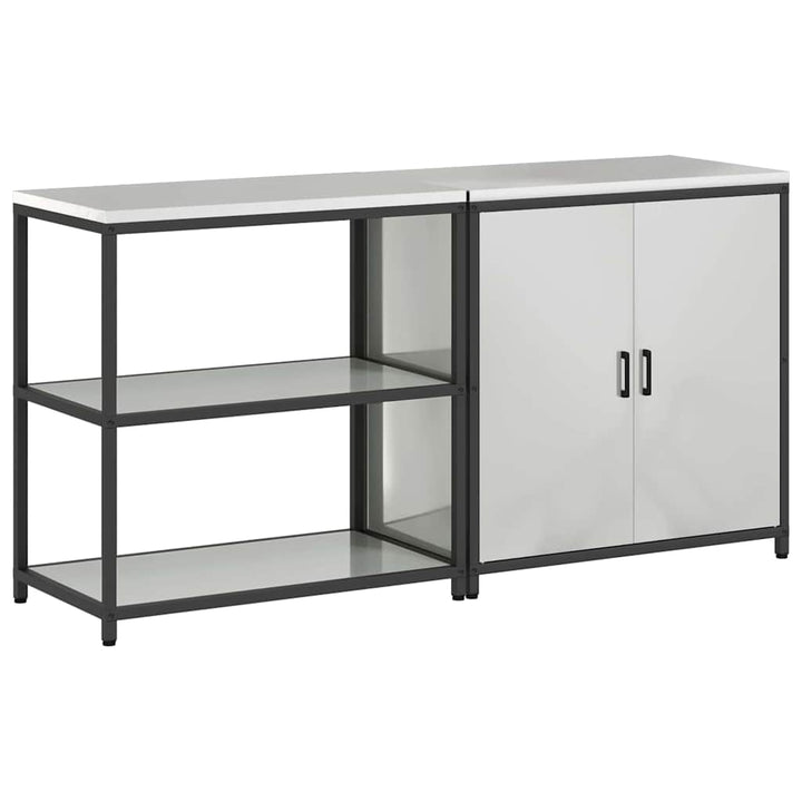 Køkkenopbevaringssæt HATTEM 2 pcs Sølv Galvaniseret stål
