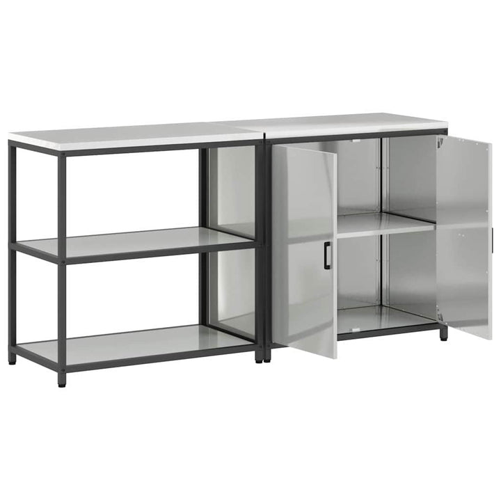 Køkkenopbevaringssæt HATTEM 2 pcs Sølv Galvaniseret stål