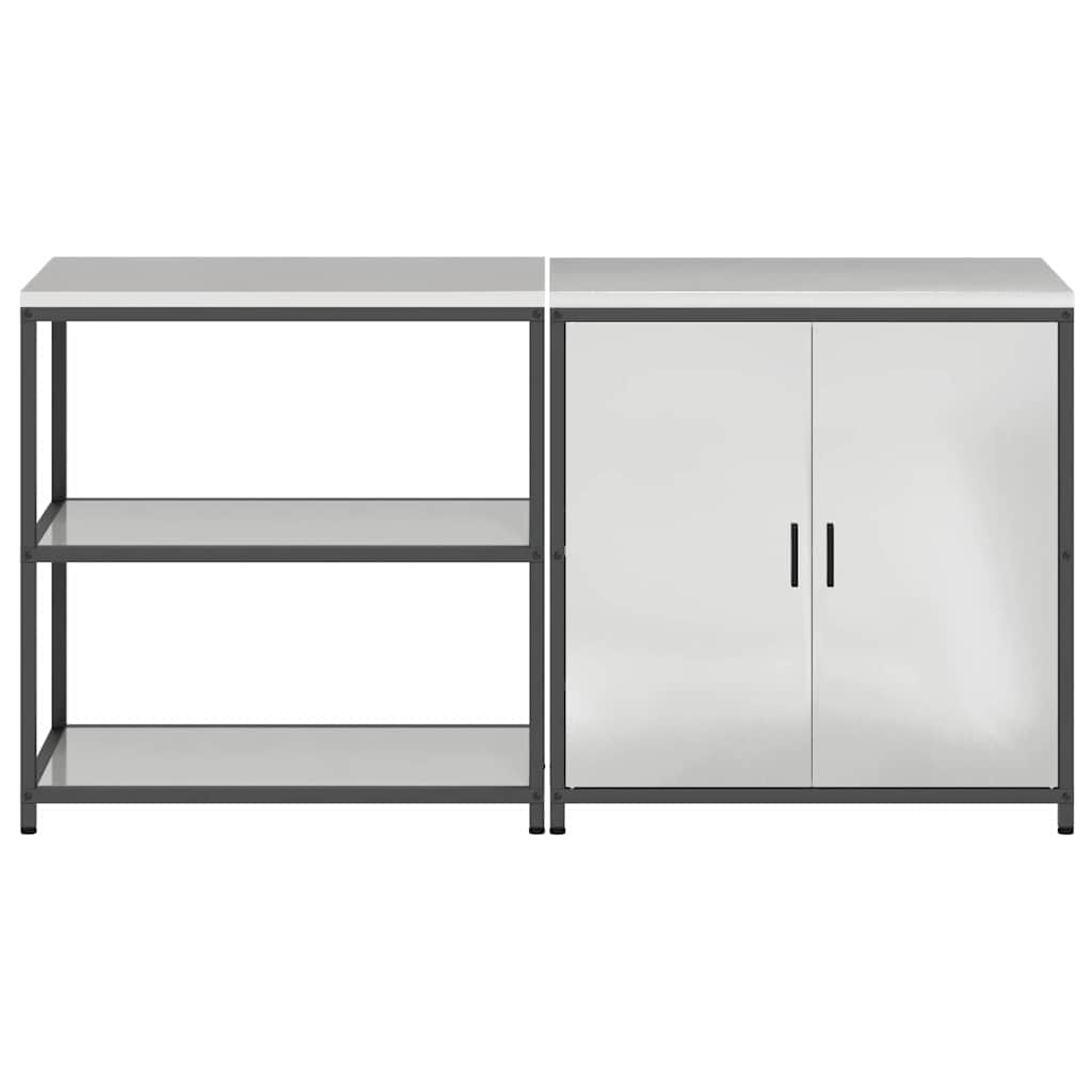 Køkkenopbevaringssæt HATTEM 2 pcs Sølv Galvaniseret stål