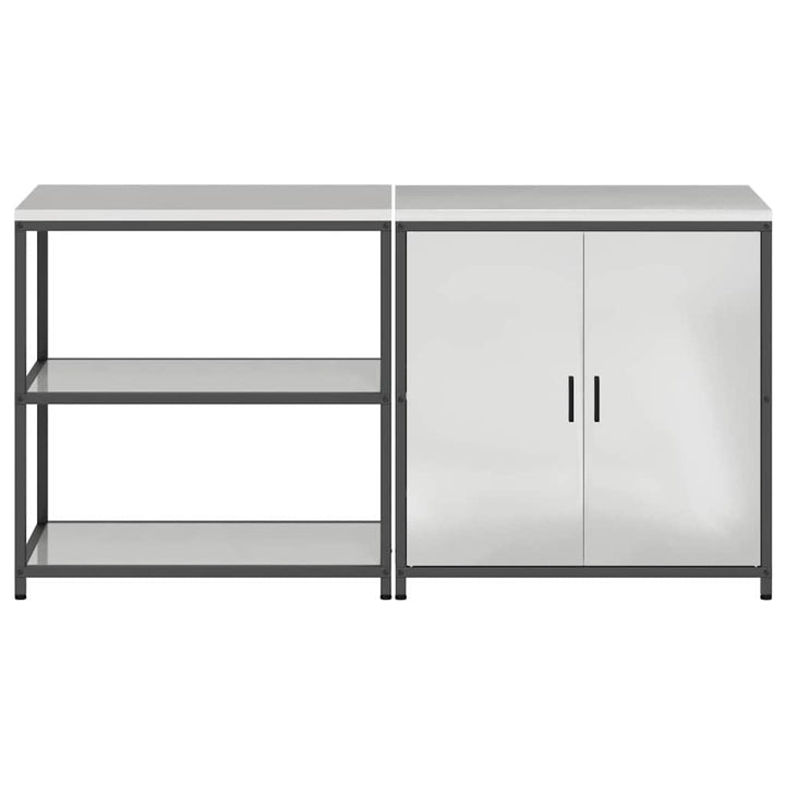 Køkkenopbevaringssæt HATTEM 2 pcs Sølv Galvaniseret stål