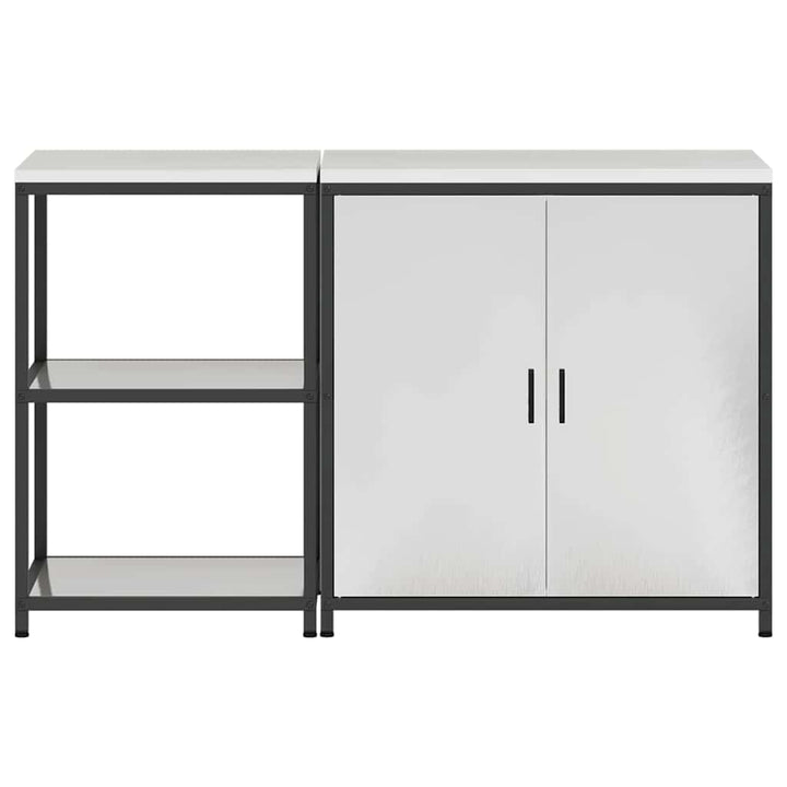 Køkkenopbevaringssæt HATTEM 2 pcs Sølv Rustfrit stål