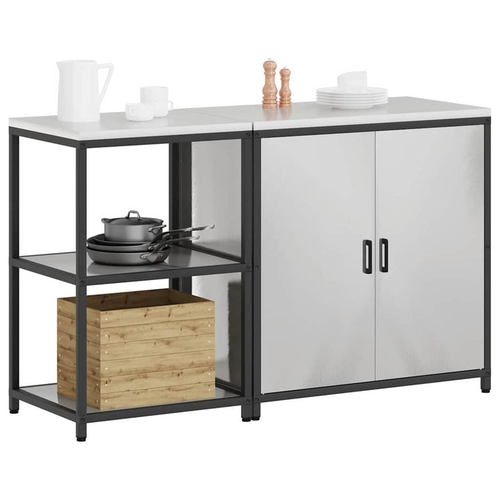Køkkenopbevaringssæt HATTEM 2 pcs Sølv Rustfrit stål