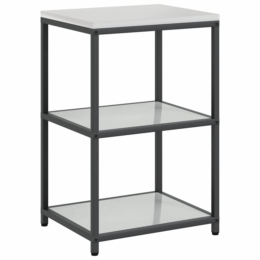 Køkkenopbevaringssæt med hylde 2 pcs Sølv Galvaniseret stål
