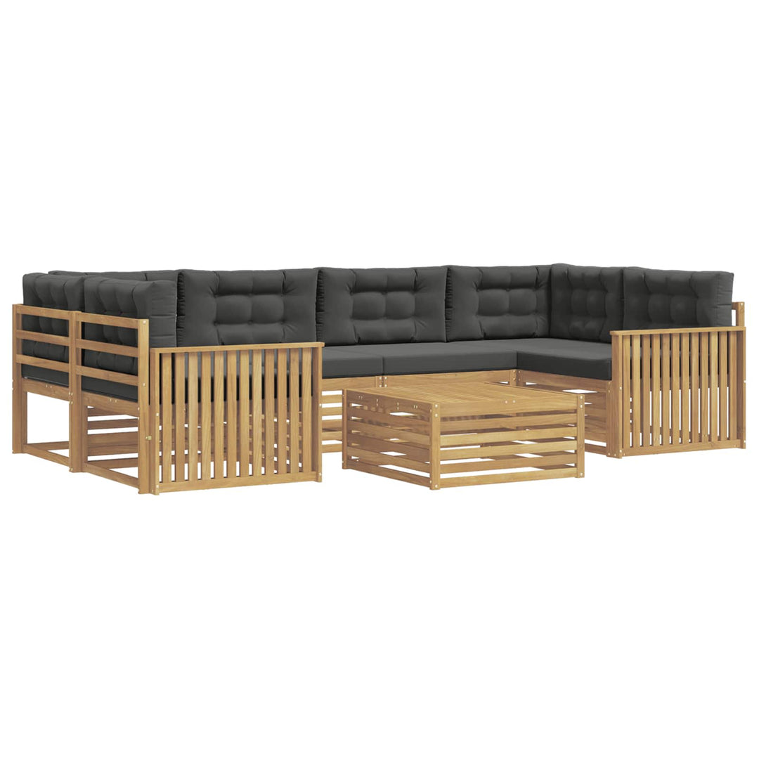 Udendørs sofagruppe 7 pcs Hvid og antracit