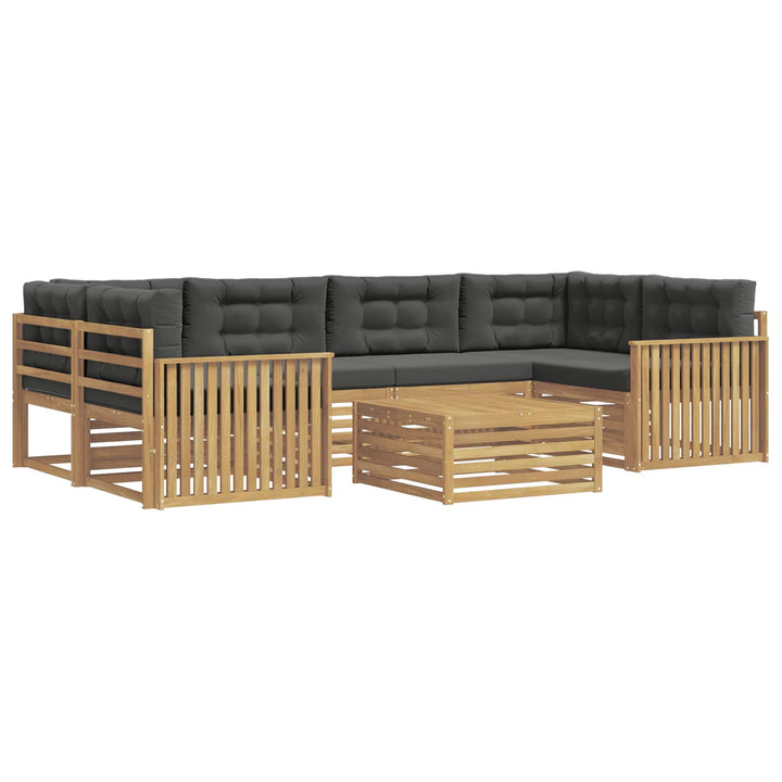 Udendørs sofagruppe 7 pcs Hvid og antracit