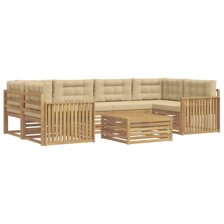 Udendørs sofagruppe 7 pcs Hvid og Beige