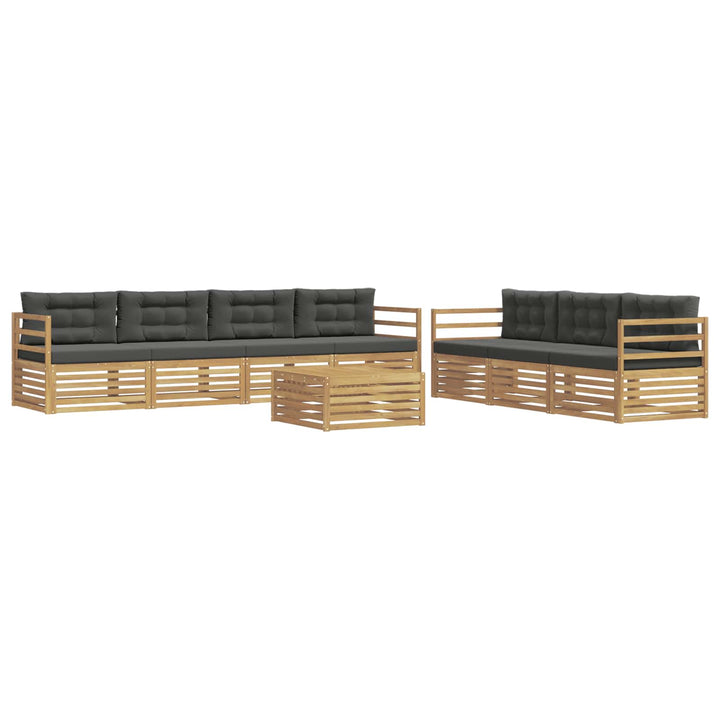 Udendørs sofagruppe 8 pcs Hvid og antracit 79 x 79 x 37 cm