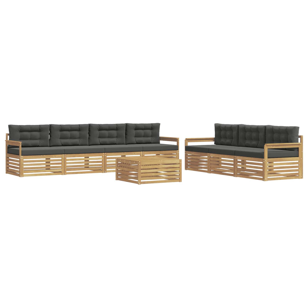 Udendørs sofagruppe 8 pcs Hvid og antracit 79 x 79 x 37 cm