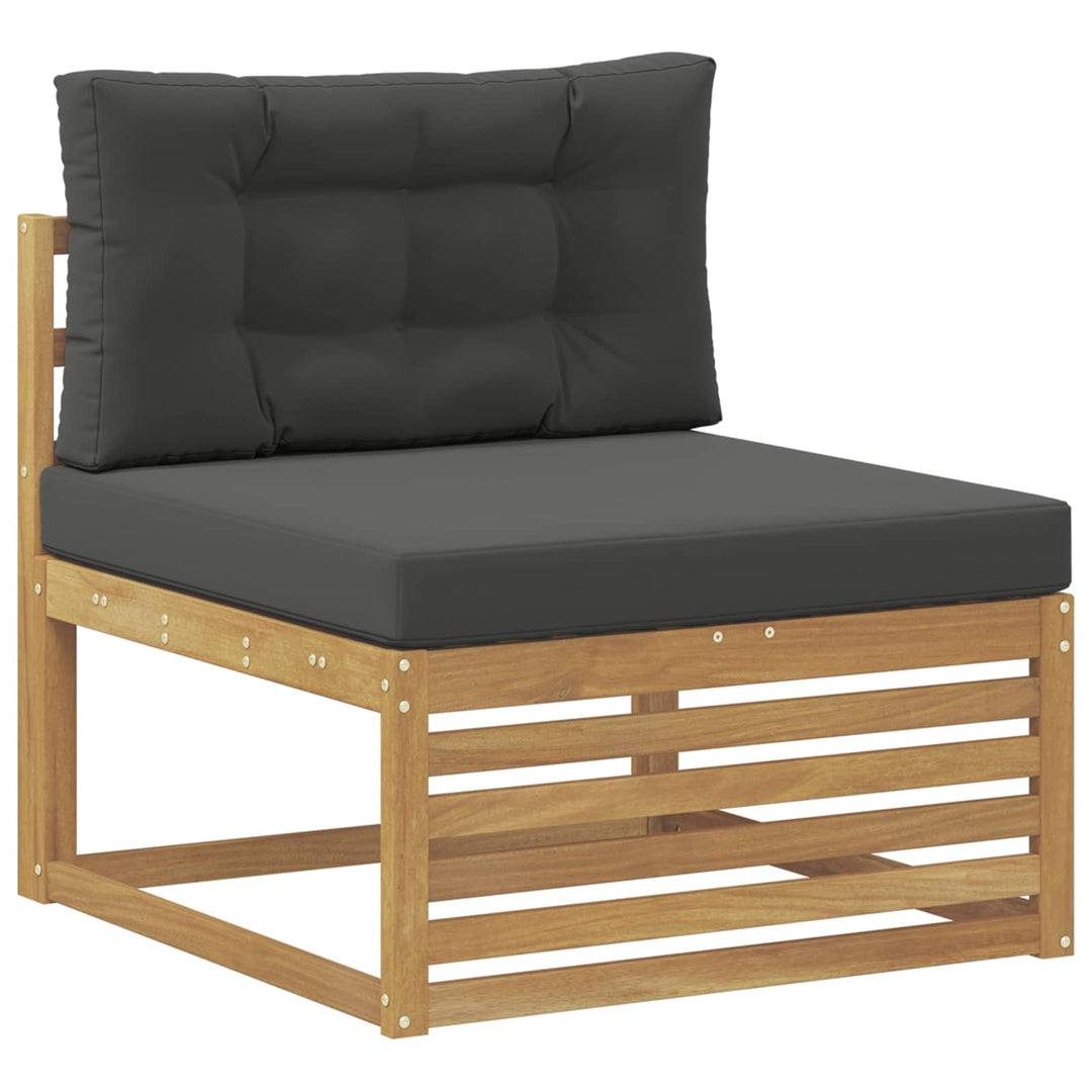 Udendørs sofagruppe 8 stk. Hvid og antracit Polyester
