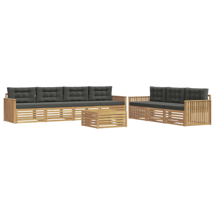 Udendørs sofagruppe 8 pcs Hvid og antracit