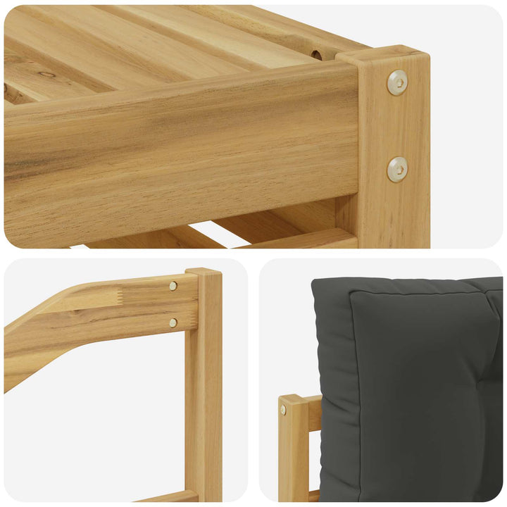 Udendørs sofagruppe 9 stk. Hvid og antracit Polyester