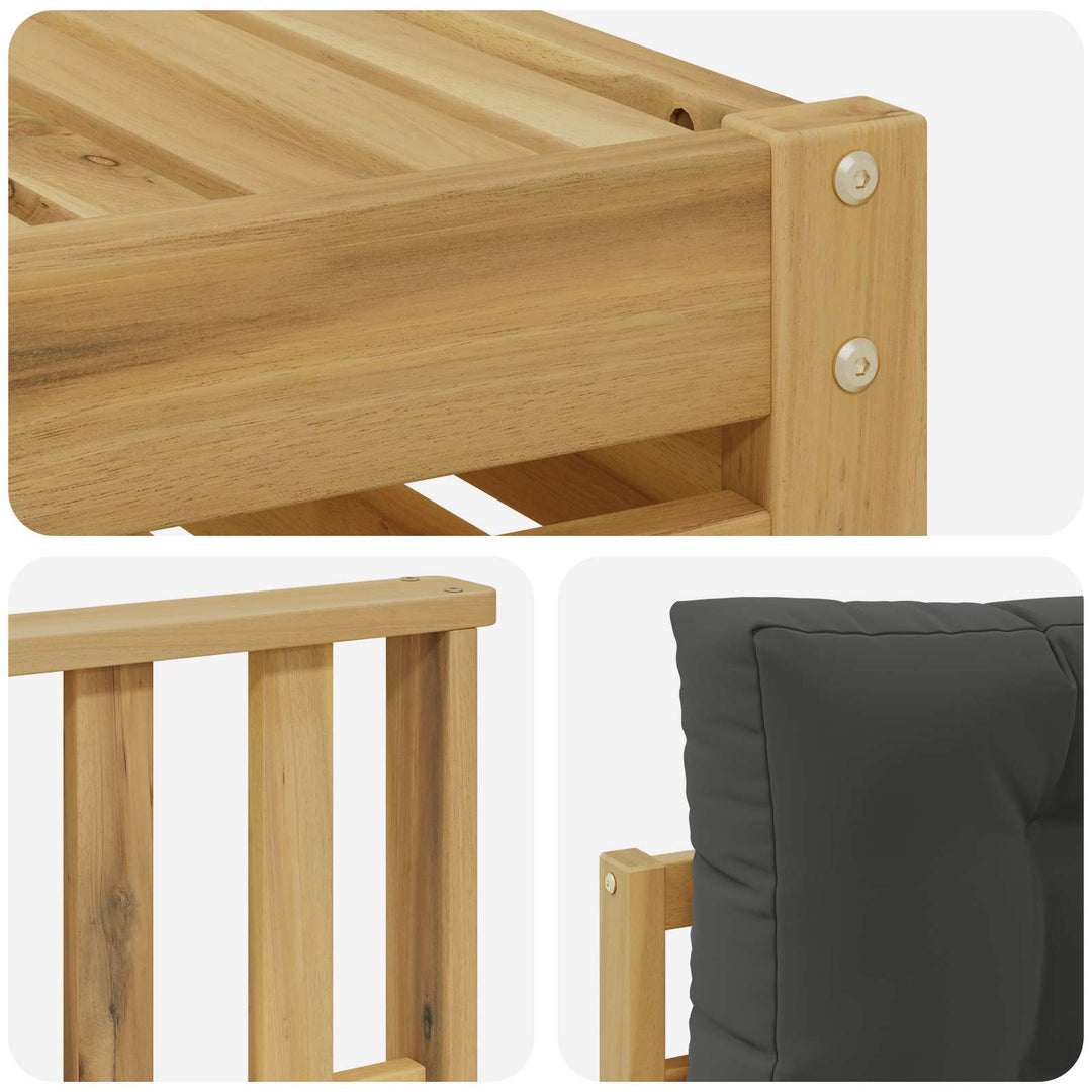 Udendørs sofagruppe 5 stk. Hvid og antracit Polyester