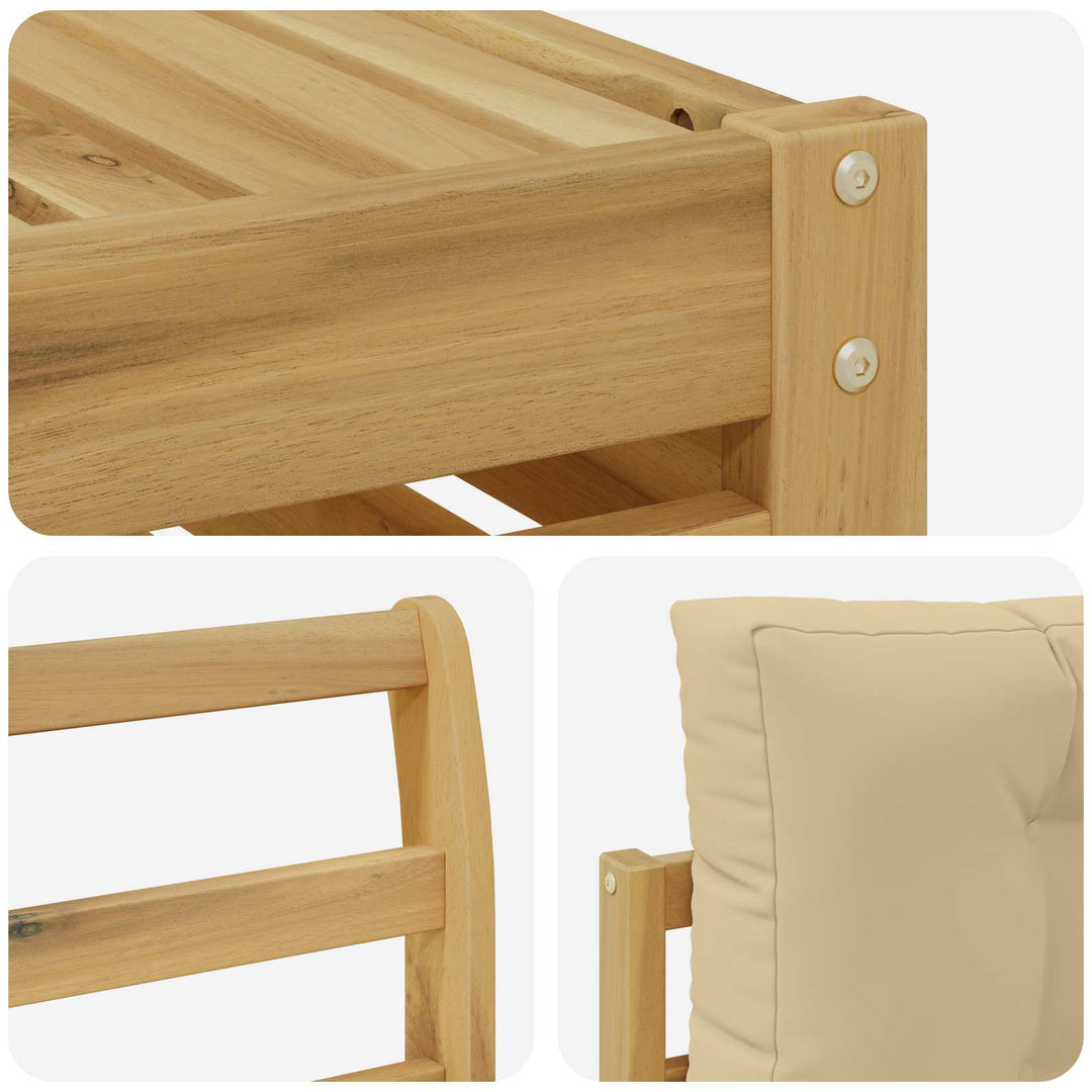 Udendørs sofagruppe 5 stk. Hvid og Beige