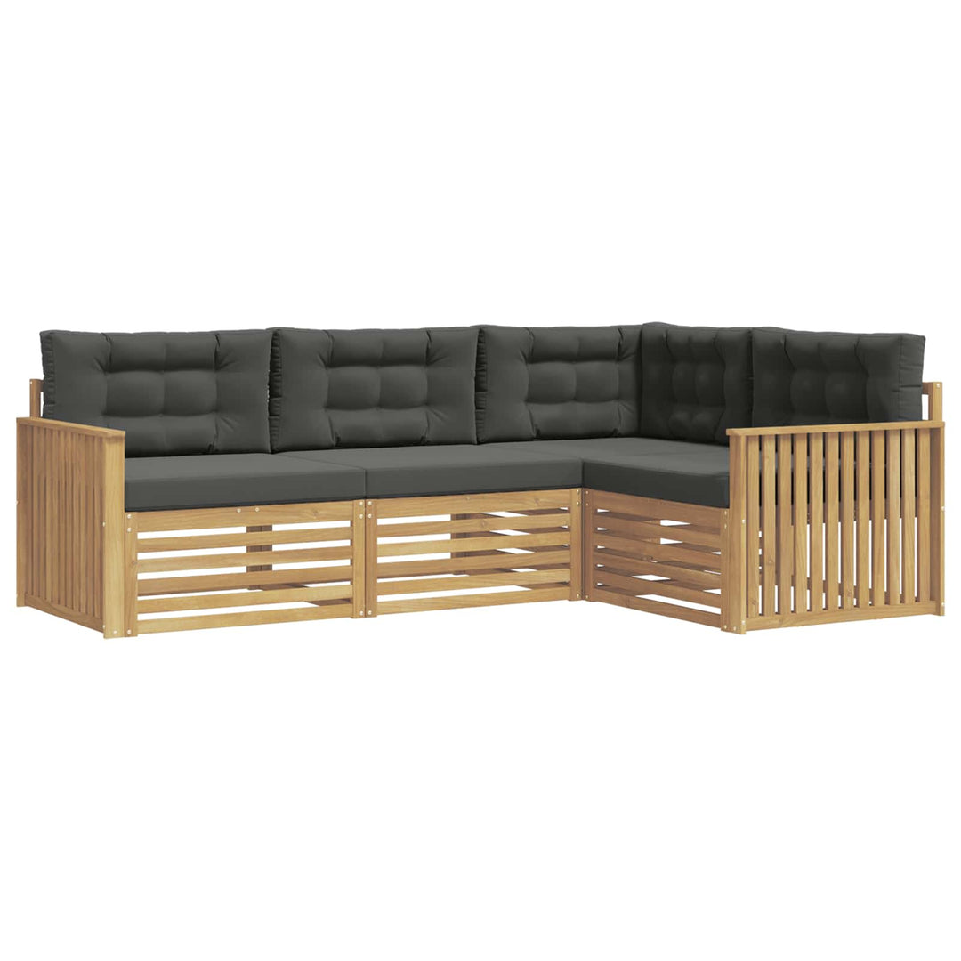 Udendørs sofagruppe 4 pcs Hvid og antracit