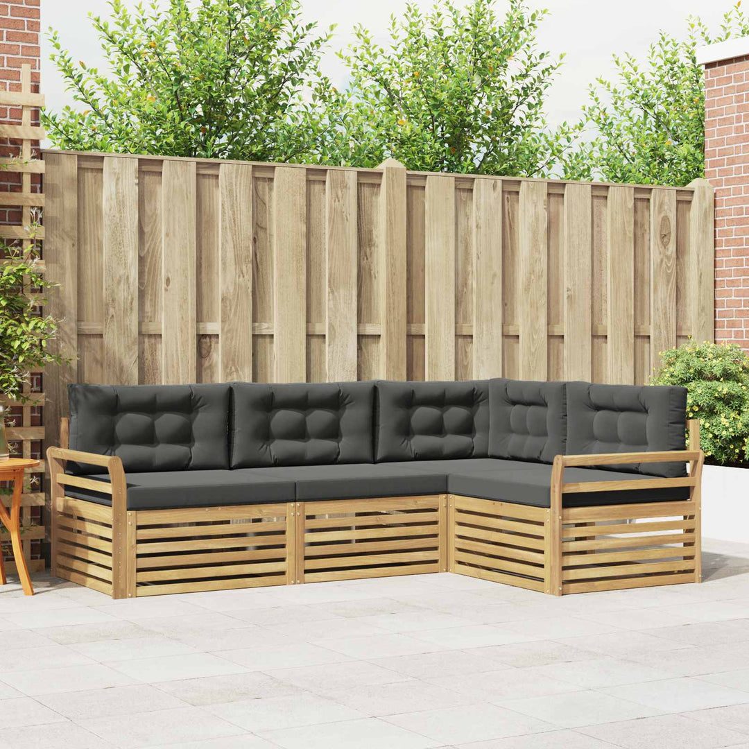 Udendørs sofagruppe 4 pcs Hvid og antracit 250 x 170,5 x 73 cm