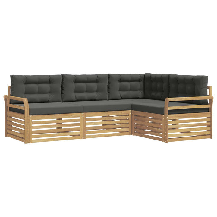 Udendørs sofagruppe 4 pcs Hvid og antracit 250 x 170,5 x 73 cm