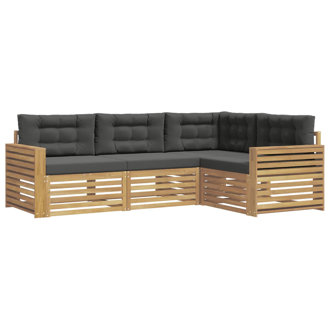 Udendørs sofagruppe 4 pcs Hvid og antracit