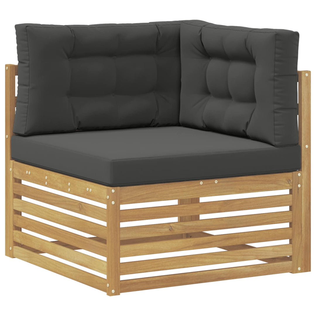 Udendørs sofagruppe 5 stk. Hvid og antracit Polyester