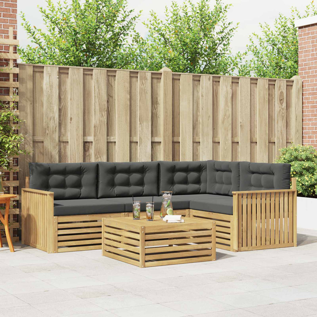 Udendørs sofagruppe 5 pcs Hvid og antracit 79 x 79 x 37 cm