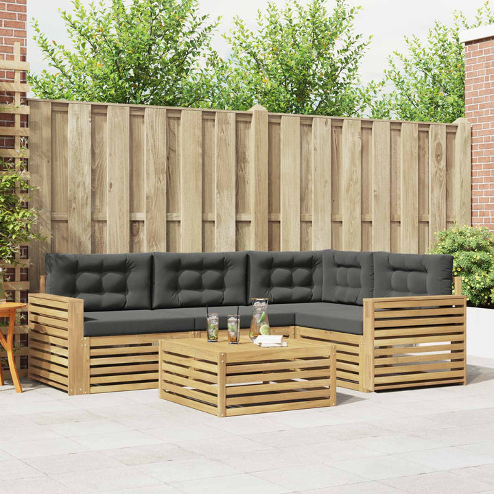Udendørs sofagruppe 5 pcs Hvid og antracit 79 x 79 x 37 cm