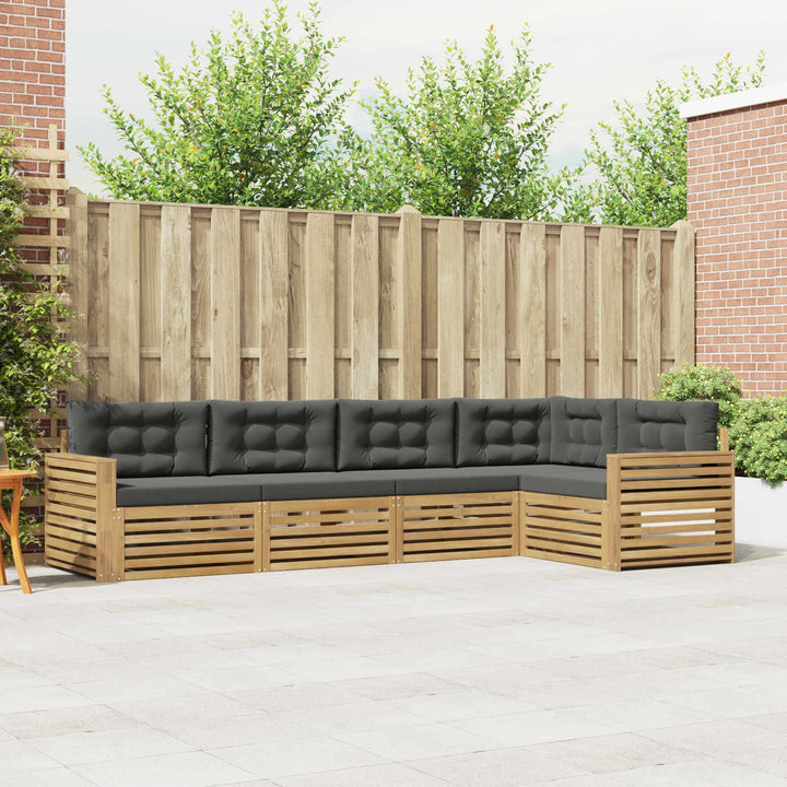 Udendørs sofagruppe 5 pcs Hvid og antracit 331 x 172,5 x 73 cm