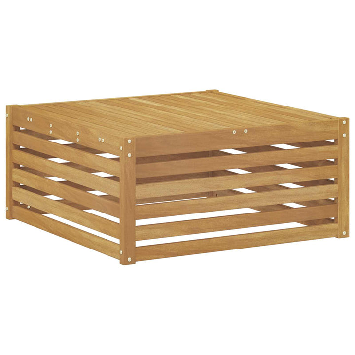 Udendørs sofagruppe 6 stk. Hvid og lysegrå Polyester