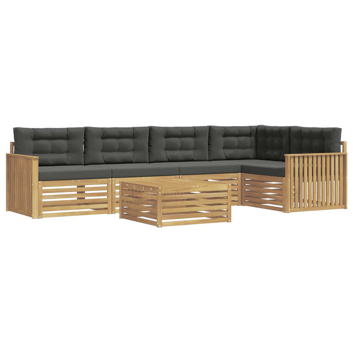 Udendørs sofagruppe 6 pcs Hvid og antracit 79 x 79 x 37 cm