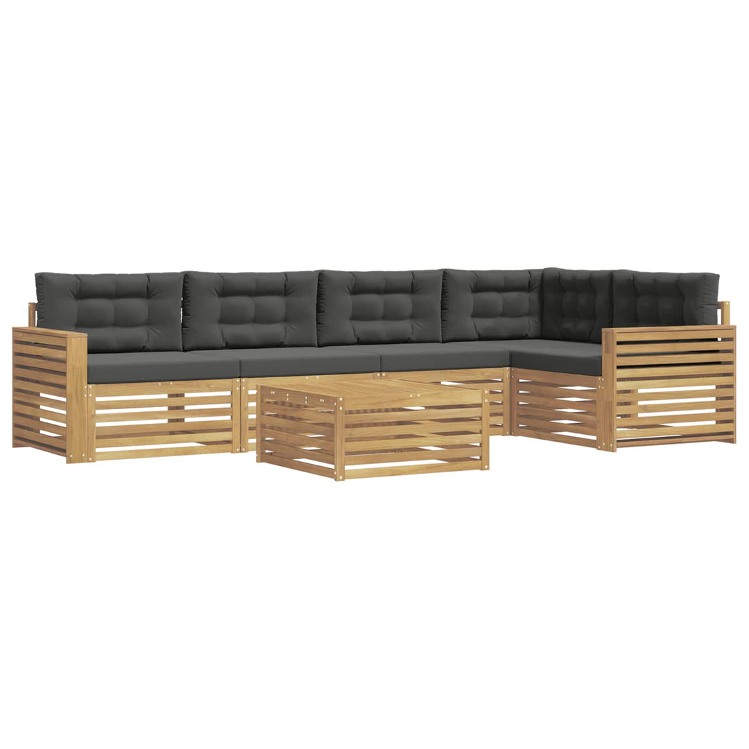 Udendørs sofagruppe 6 pcs Hvid og antracit 79 x 79 x 37 cm