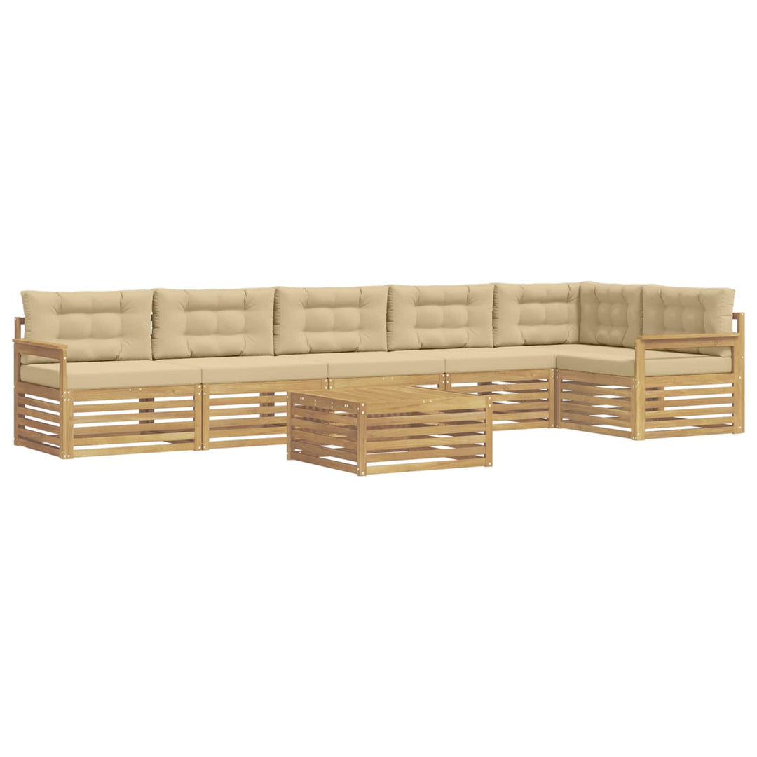 Udendørs sofagruppe 7 stk. Hvid og Beige