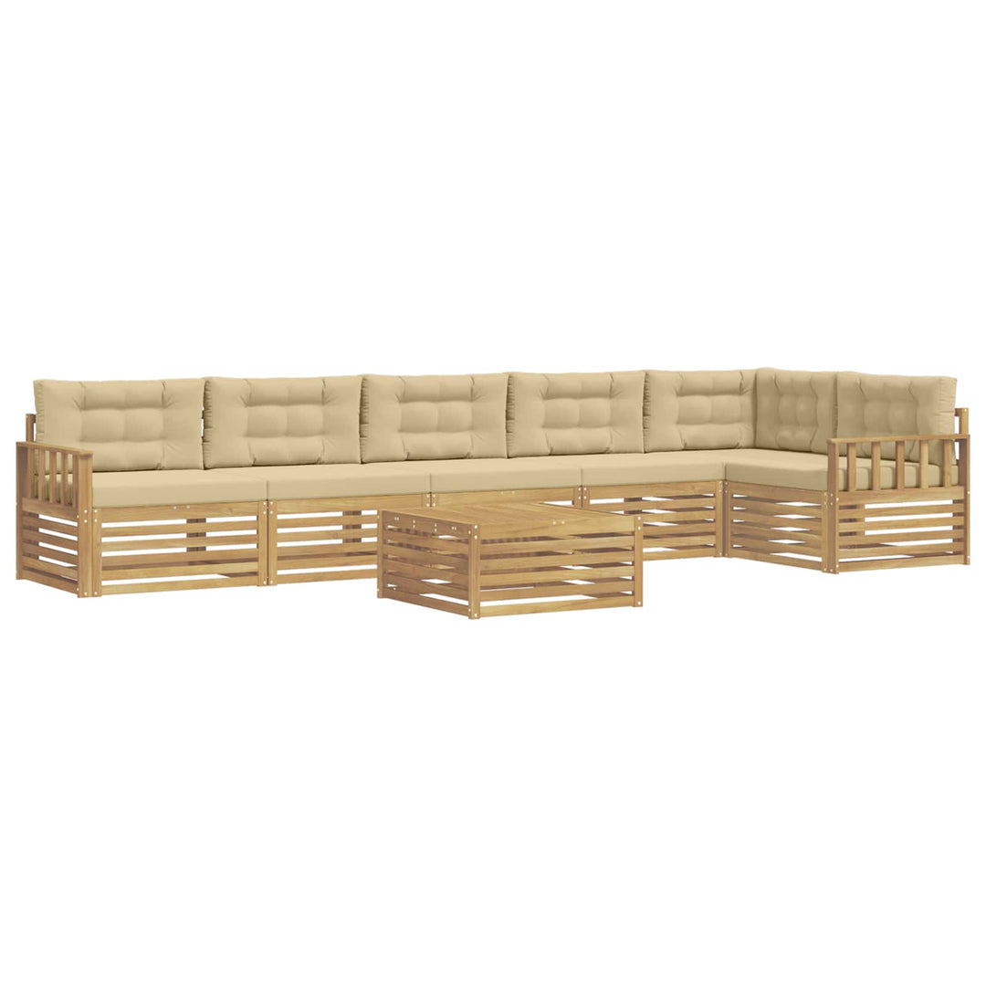Udendørs sofagruppe 7 stk. Hvid og Beige