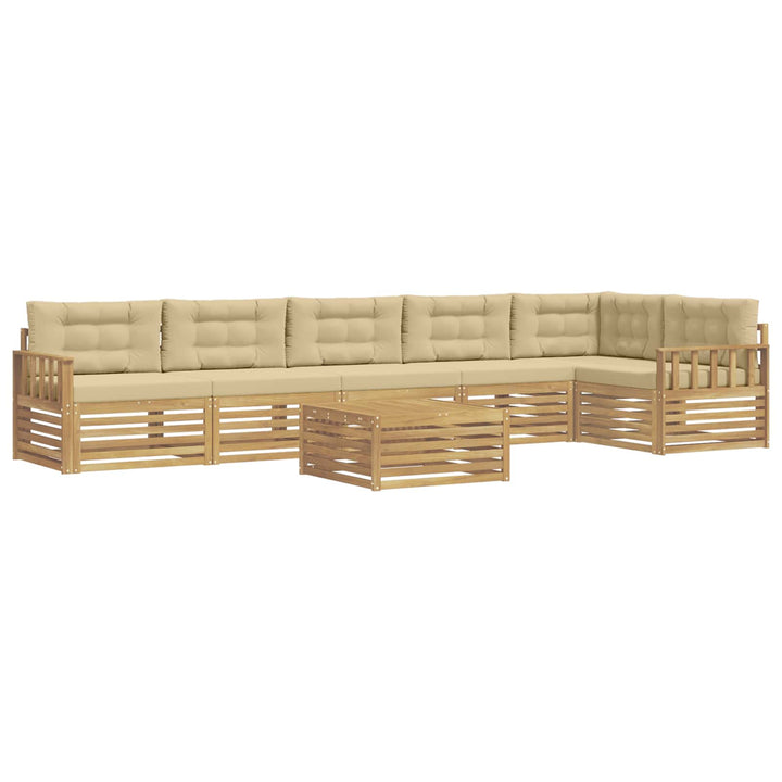 Udendørs sofagruppe 7 stk. Hvid og Beige