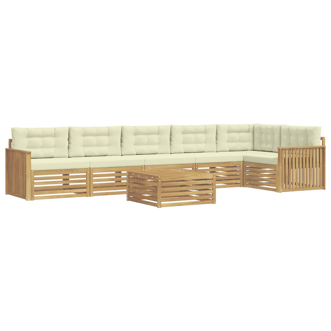 Udendørs sofagruppe 7 pcs Hvid og cremefarvet 79 x 79 x 37 cm