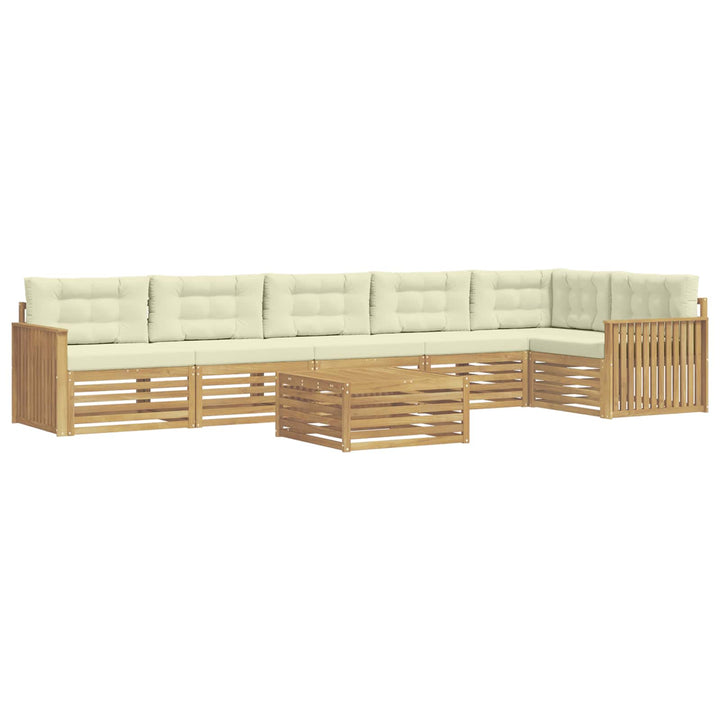 Udendørs sofagruppe 7 pcs Hvid og cremefarvet 79 x 79 x 37 cm