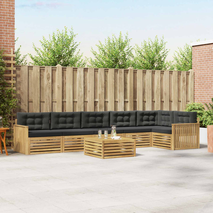 Udendørs sofagruppe 7 pcs Hvid og antracit 79 x 79 x 37 cm
