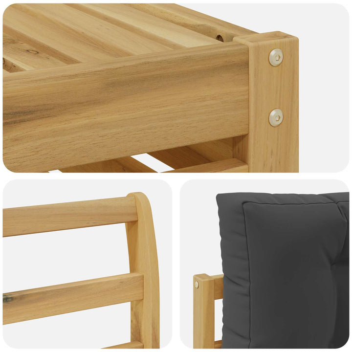 Udendørs sofagruppe 7 pcs Hvid og antracit 79 x 79 x 37 cm