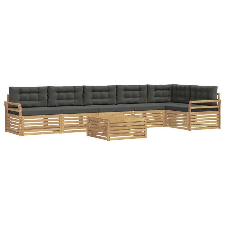Udendørs sofagruppe 7 pcs Hvid og antracit 79 x 79 x 37 cm