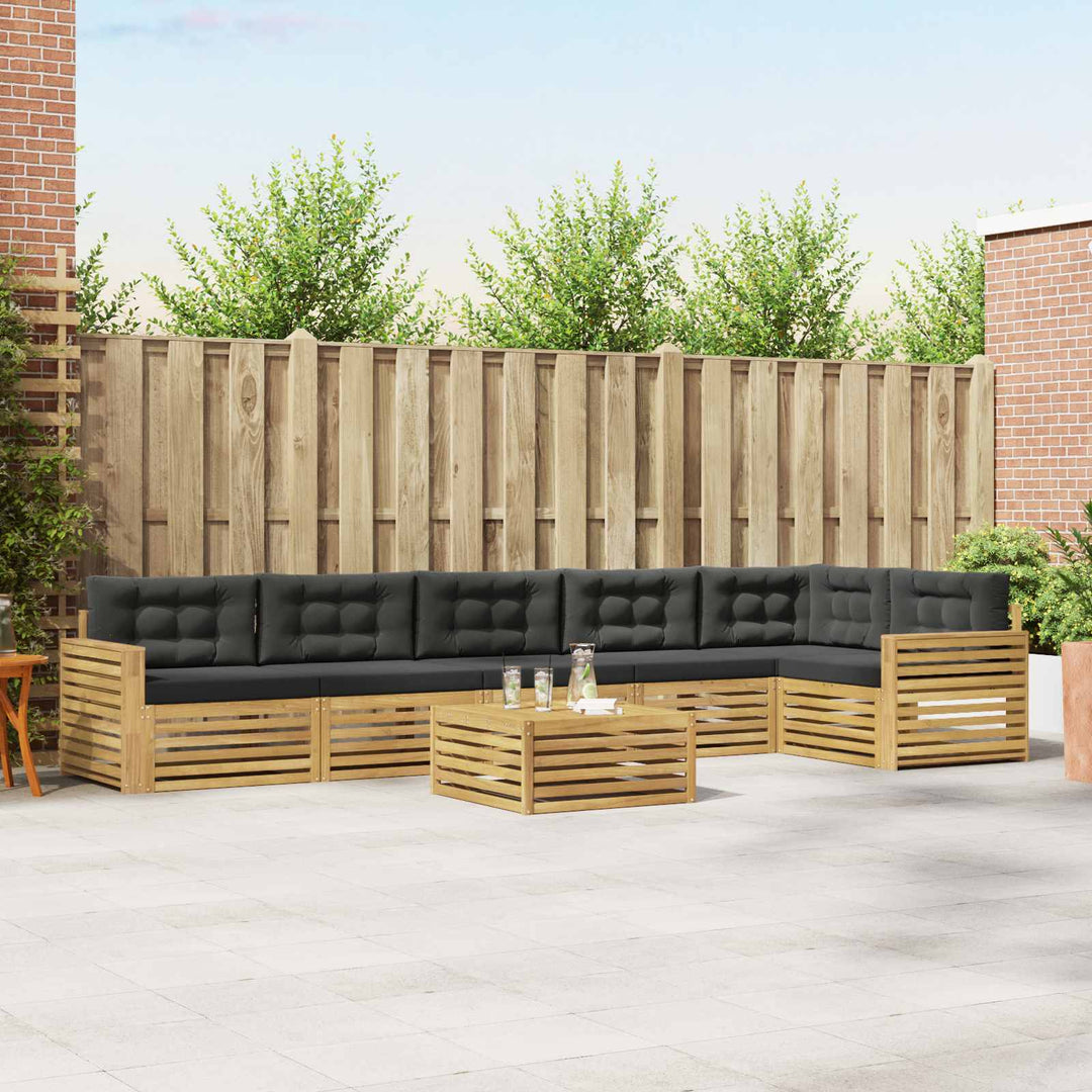 Udendørs sofagruppe 7 pcs Hvid og antracit 79 x 79 x 37 cm