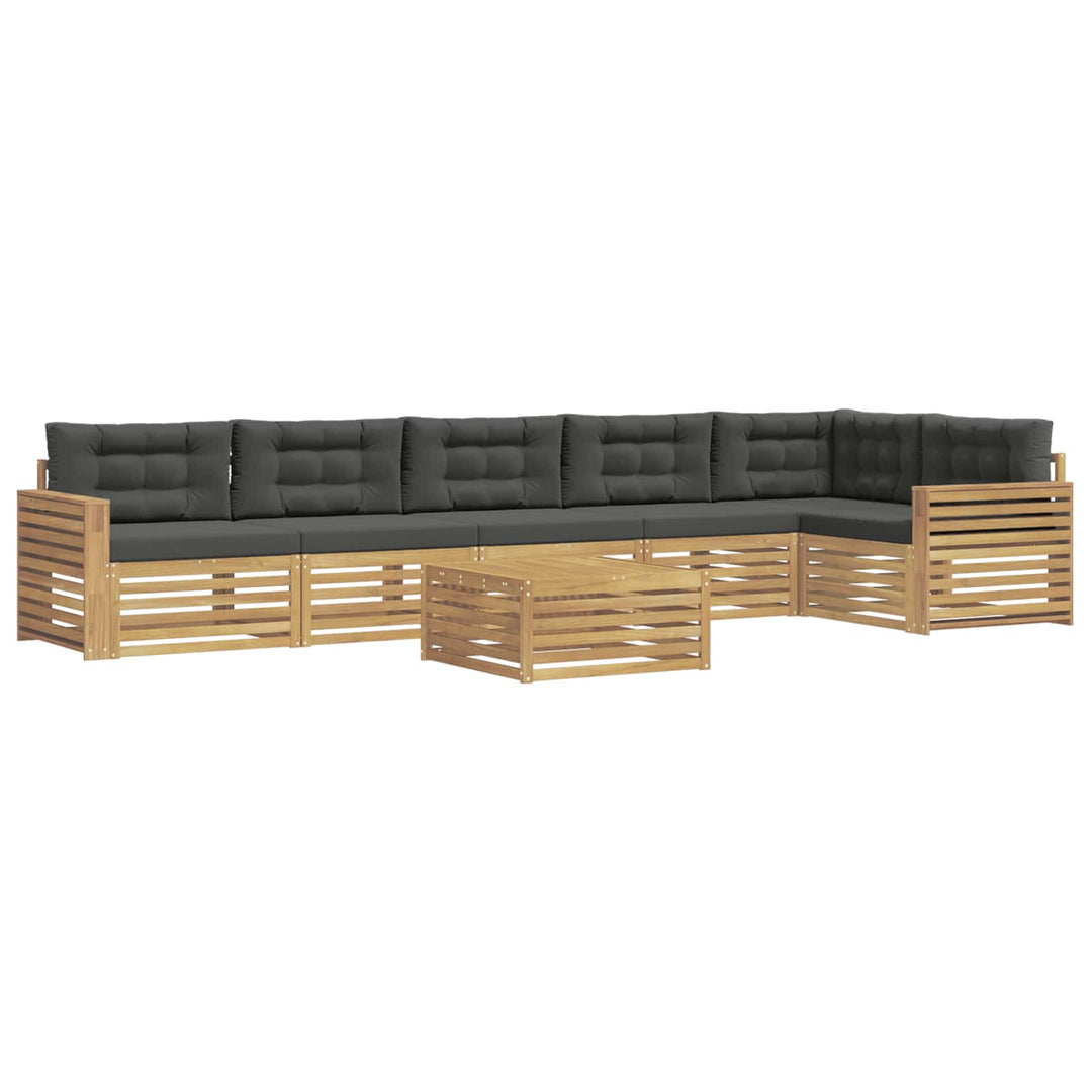 Udendørs sofagruppe 7 pcs Hvid og antracit 79 x 79 x 37 cm