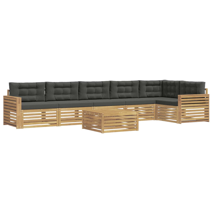 Udendørs sofagruppe 7 pcs Hvid og antracit 79 x 79 x 37 cm