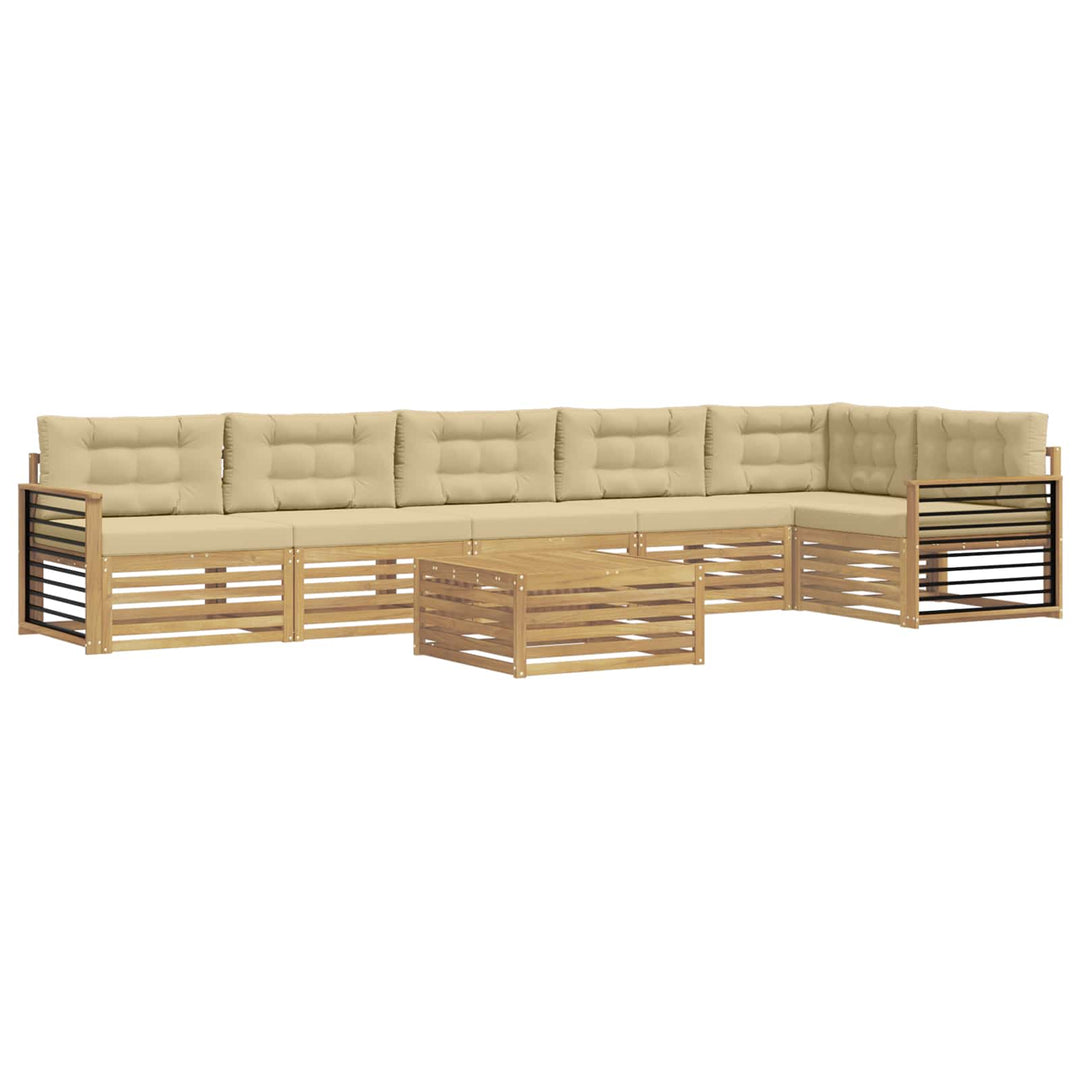Udendørs sofagruppe 7 stk. Hvid og Beige