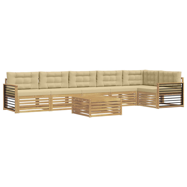 Udendørs sofagruppe 7 stk. Hvid og Beige