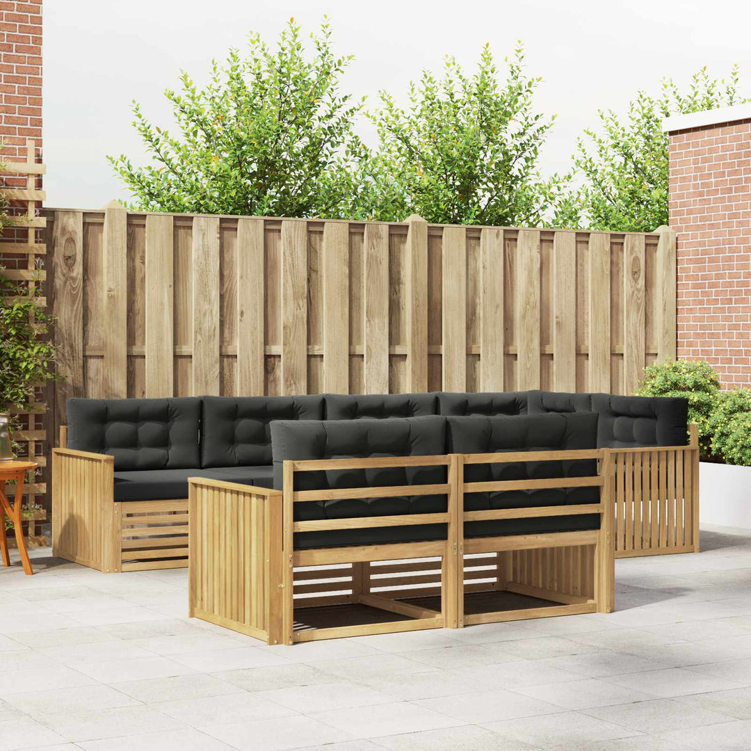 Udendørs sofagruppe 7 pcs Hvid og antracit 327 x 168,5 x 73 cm