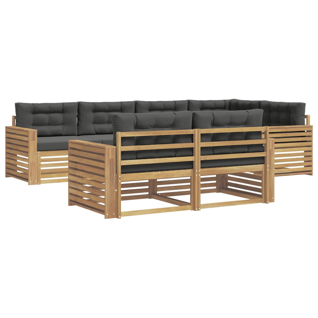 Udendørs sofagruppe 7 pcs Hvid og antracit 327 x 168,5 x 73 cm