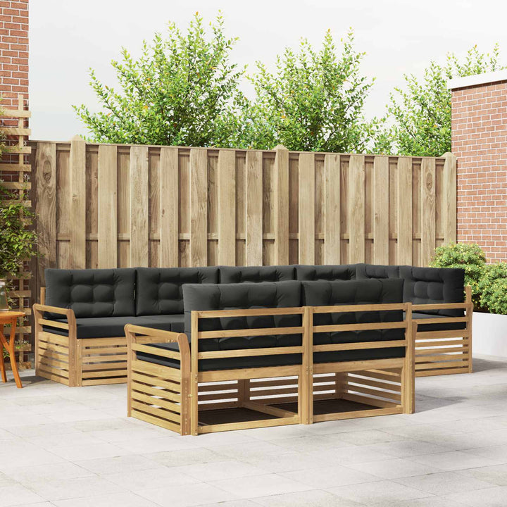 Udendørs sofagruppe 7 pcs Hvid og antracit 329 x 170,5 x 73 cm