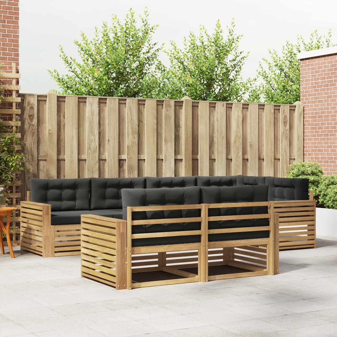 Udendørs sofagruppe 7 pcs Hvid og antracit 331 x 172,5 x 73 cm