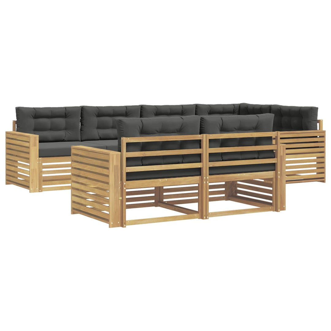 Udendørs sofagruppe 7 pcs Hvid og antracit 331 x 172,5 x 73 cm