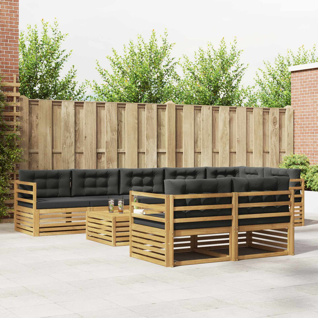 Udendørs sofagruppe 9 stk. Hvid og antracit