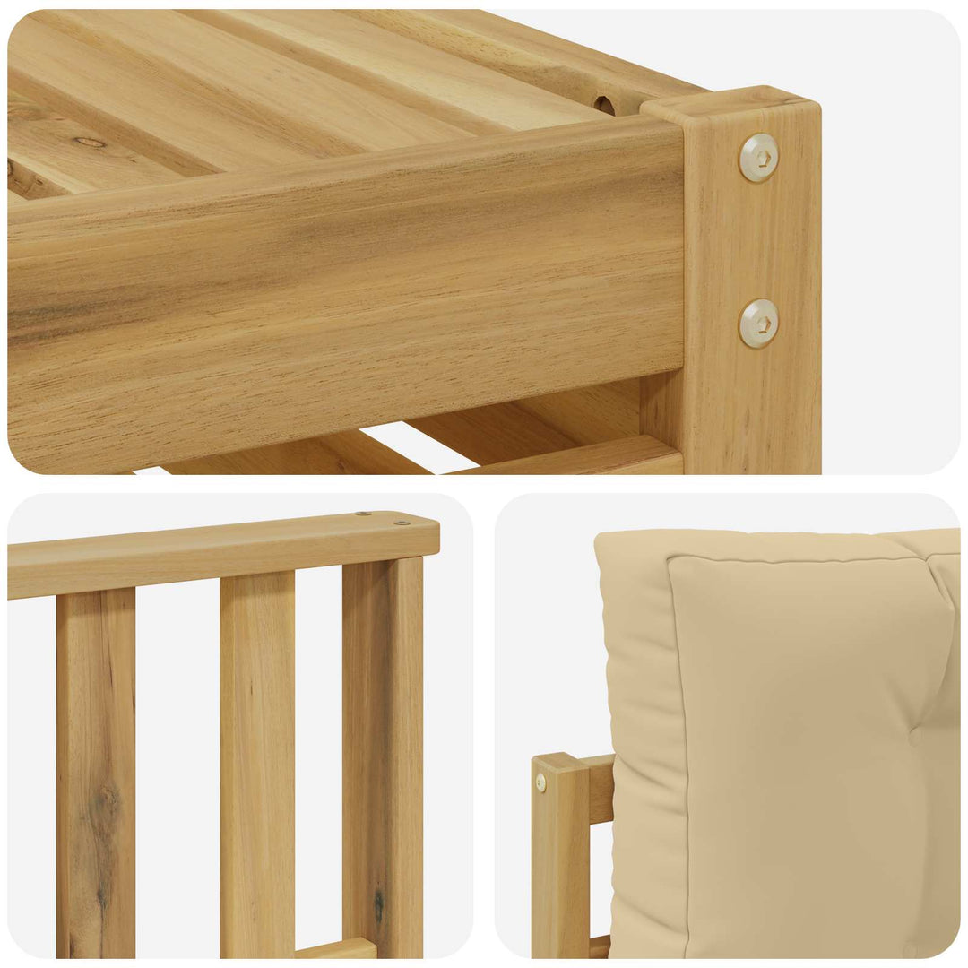 Udendørs sofagruppe 7 stk. Hvid og Beige